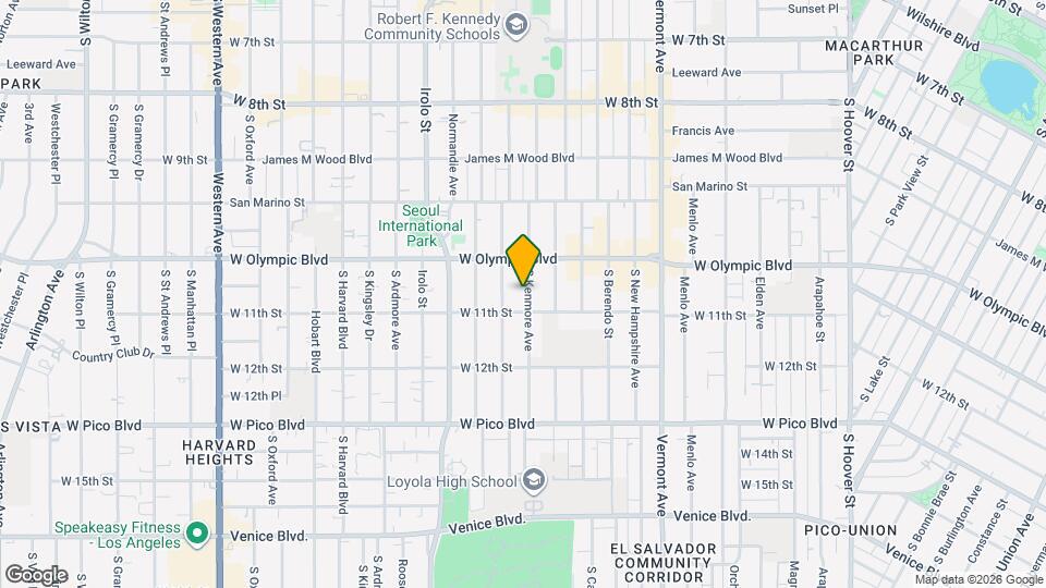 1037 S Kenmore Ave Mapa y Detalles de la Ubicación