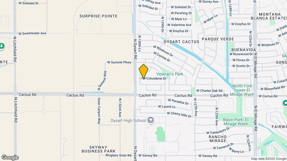13033 W Columbine Dr Map and Location Details