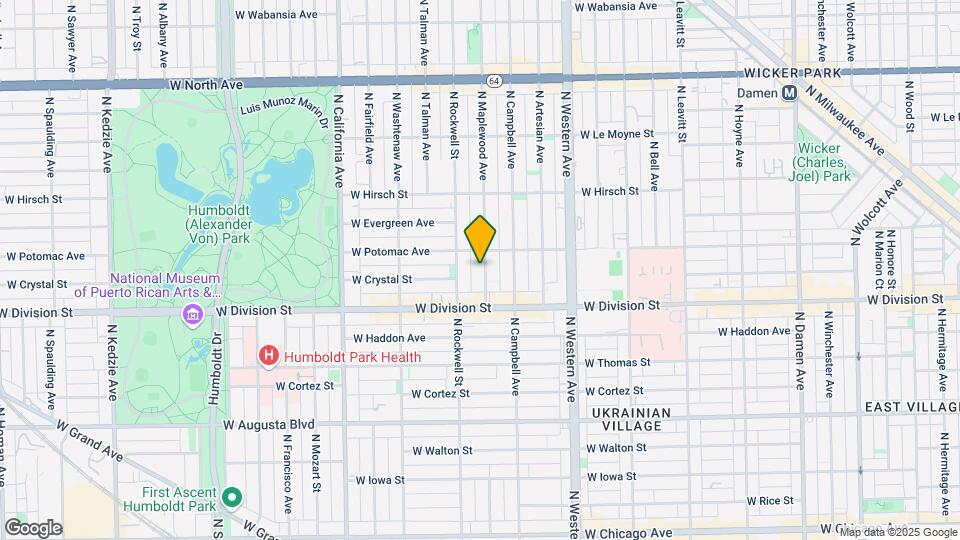 1238 N Maplewood Ave Map and Location Details
