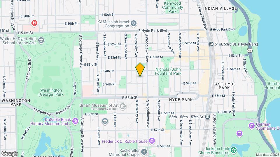 5417-5429 S University Ave Mapa y Detalles de la Ubicación