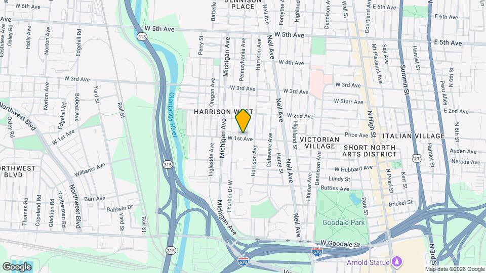 404 W 1st Ave, Unit 404 W 1st Ave Map and Location Details