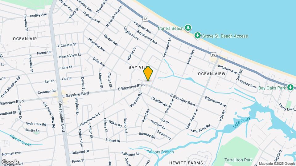 1550 E Bayview Blvd Map and Location Details