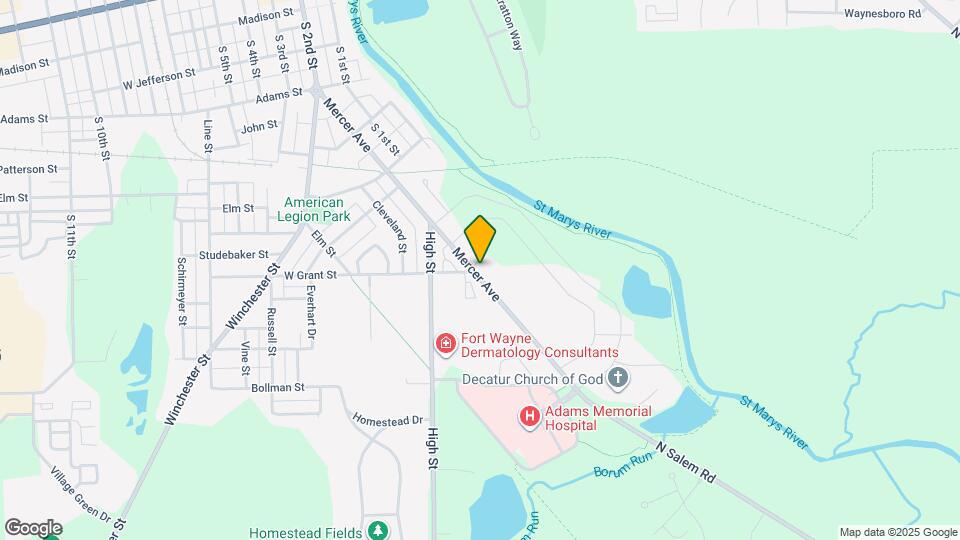 809 Mercer Ave Map and Location Details