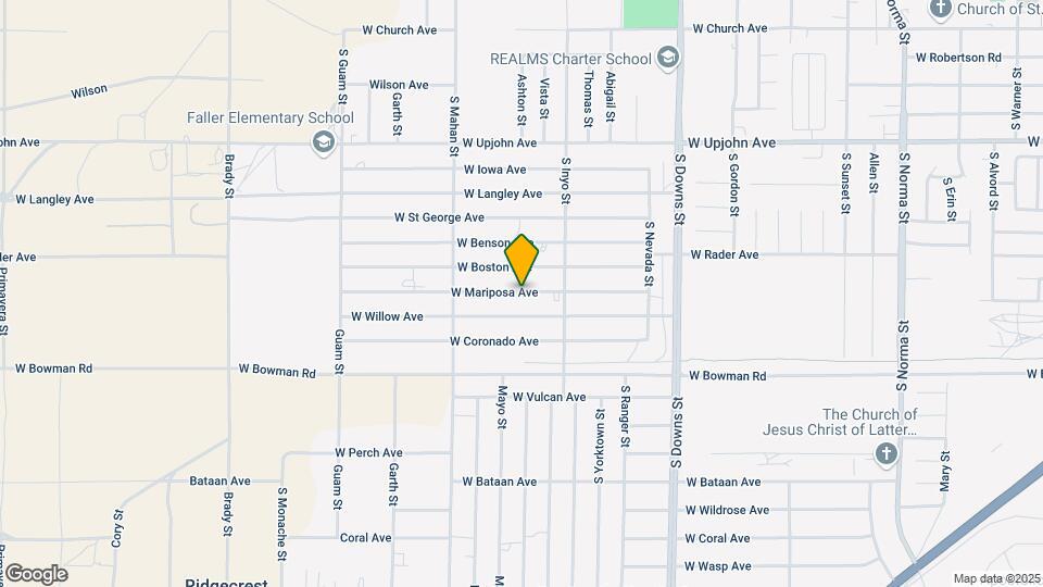 1133 W Mariposa Ave Map and Location Details
