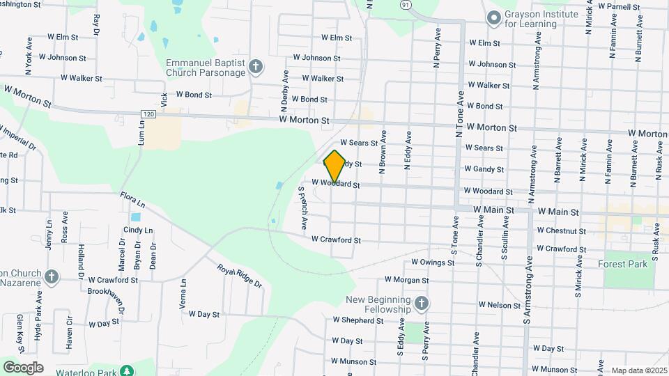 1530 W Woodard St Map and Location Details