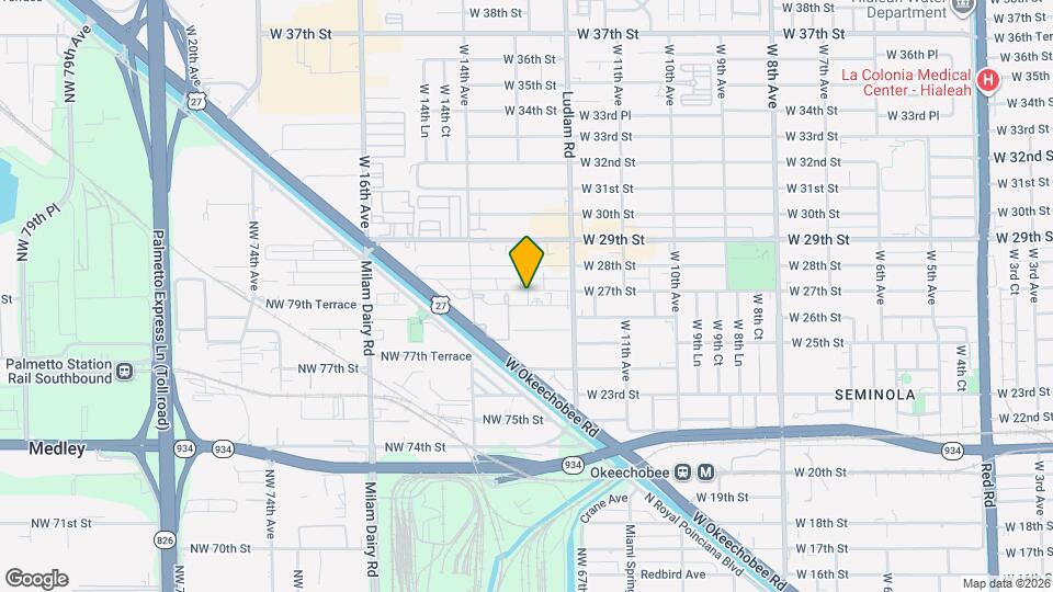 1285 W 26th Pl Map and Location Details