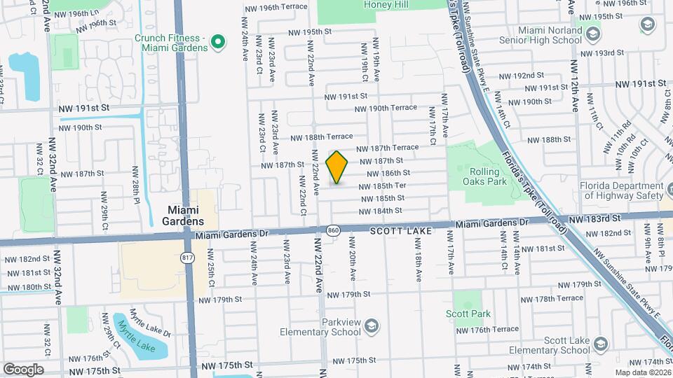 2040 NW 185th Ter Mapa y Detalles de la Ubicación