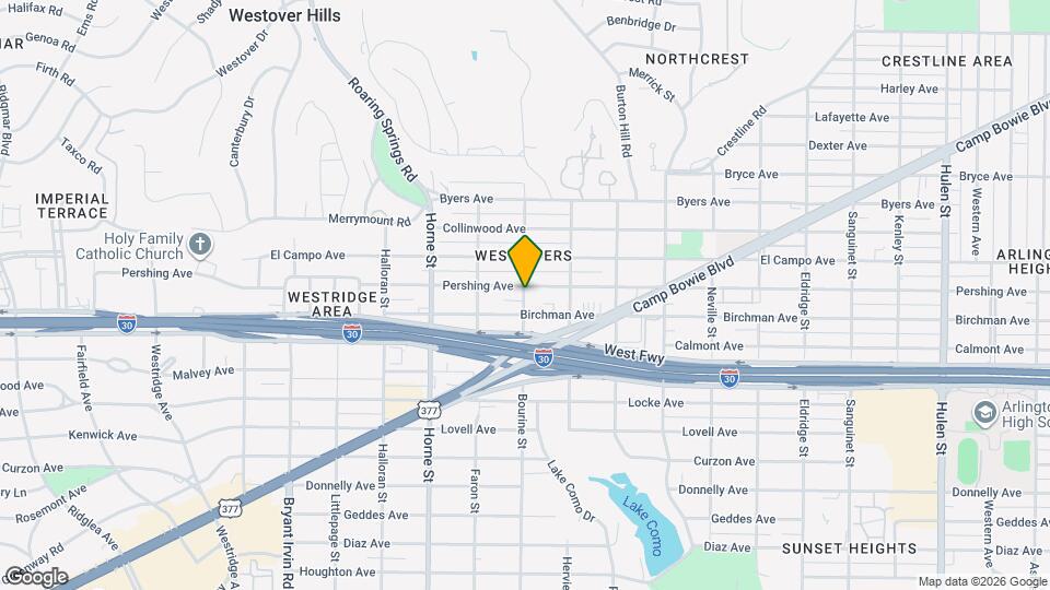 5439 Pershing Ave Map and Location Details