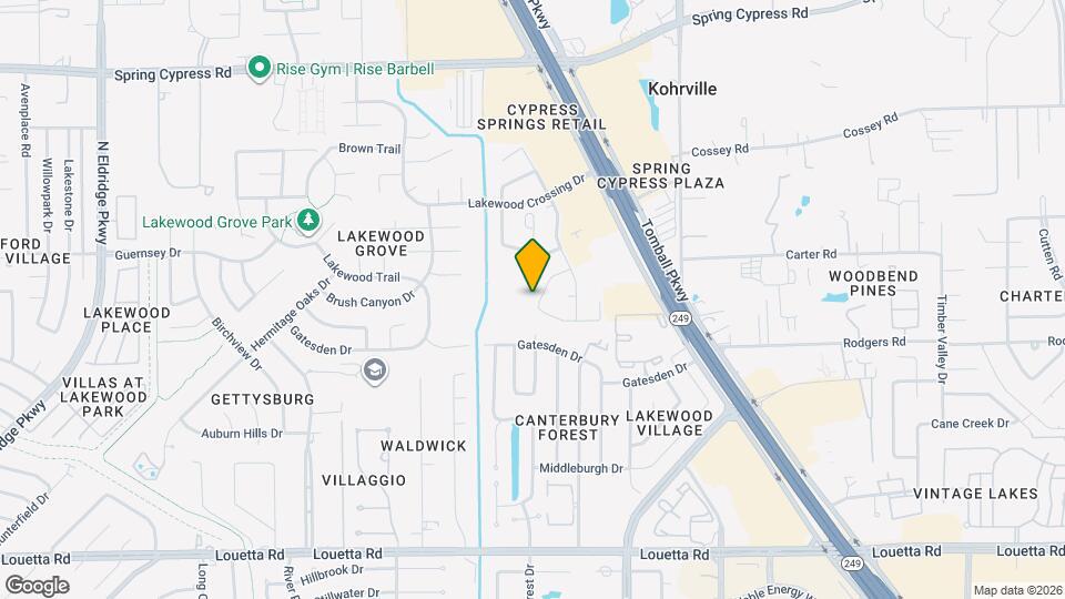 15807 Arbor Lake Dr Map and Location Details