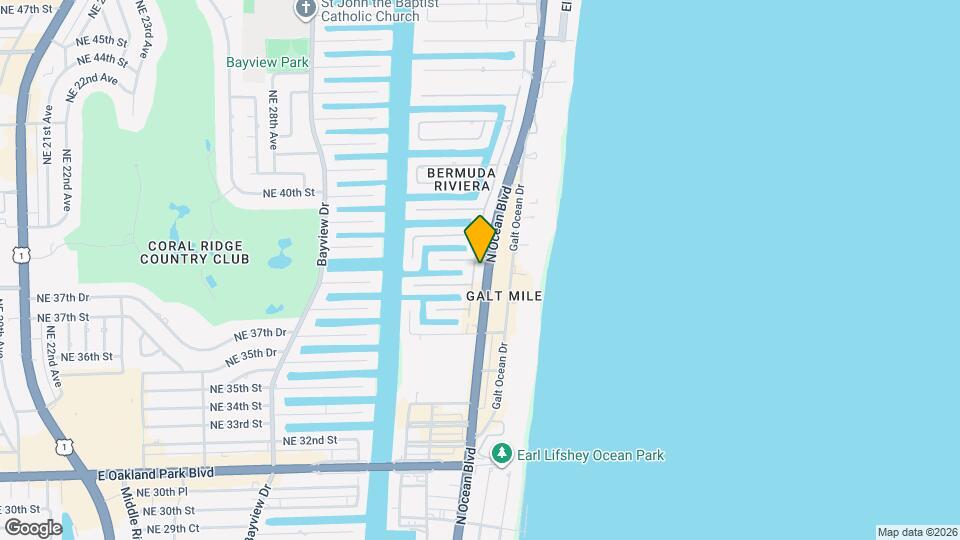 3821 N Ocean Blvd Map and Location Details