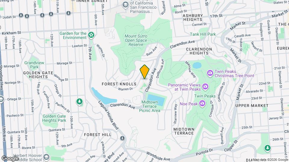 190 Forest Knolls Dr Mapa y Detalles de la Ubicación