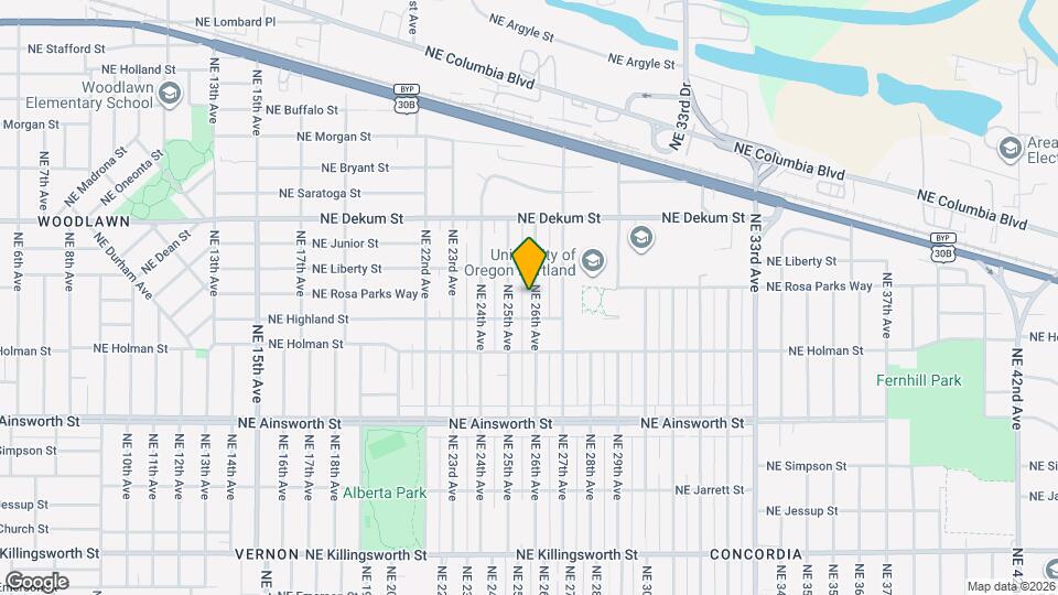 6435 NE 26th Ave Map and Location Details