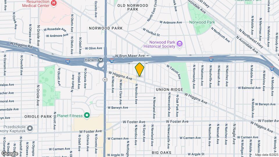 6950 W Higgins Ave Map and Location Details