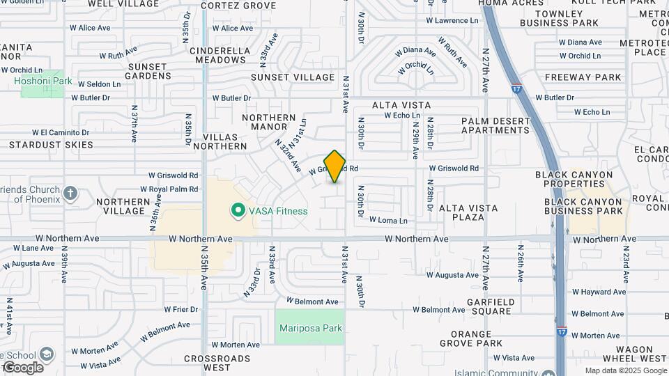 8110 N 31st Dr Map and Location Details