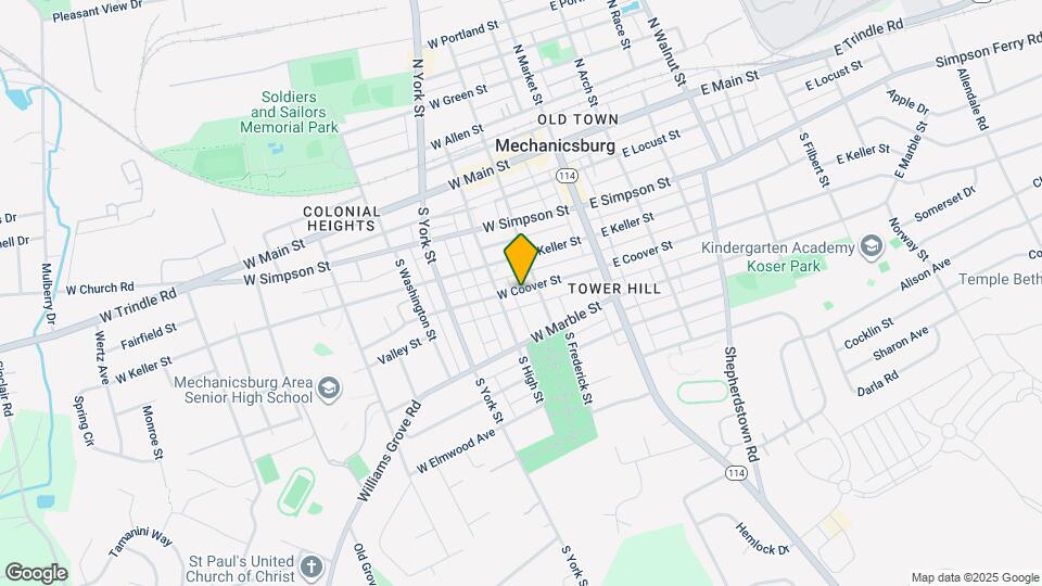 113 W Coover St Map and Location Details