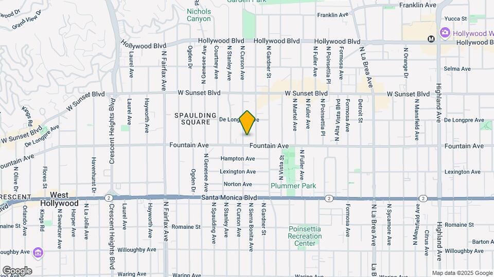 1312 N Curson Ave Map and Location Details