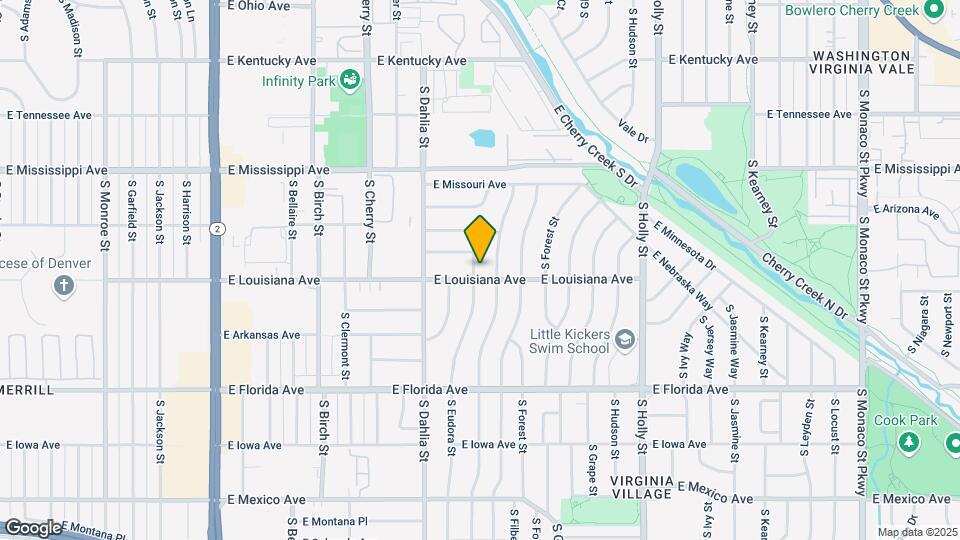 1280 S Eudora St Map and Location Details