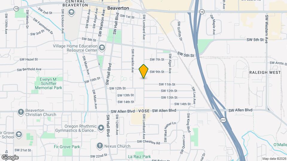 5539 SW Lombard Ave Map and Location Details