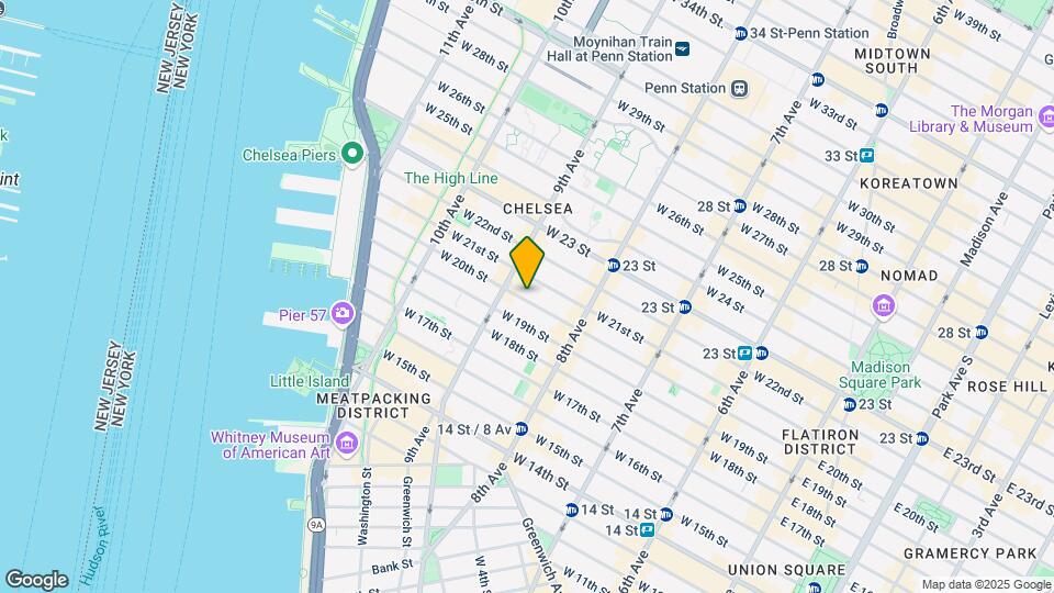 347 W 20th St Mapa y Detalles de la Ubicación