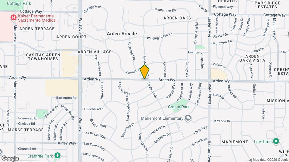 3844-3844 Arden Wy Map and Location Details