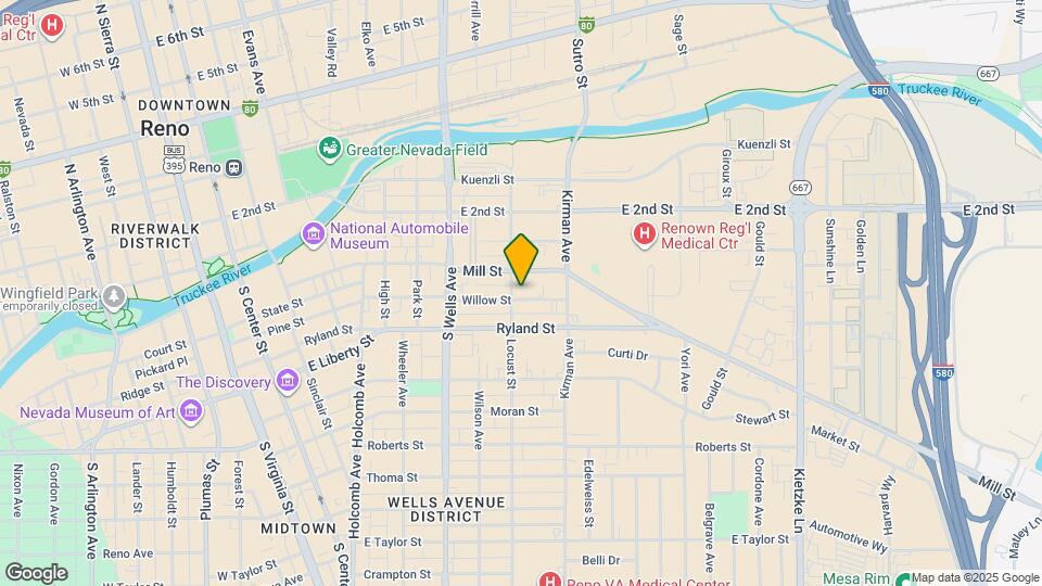 915 Willow St Map and Location Details