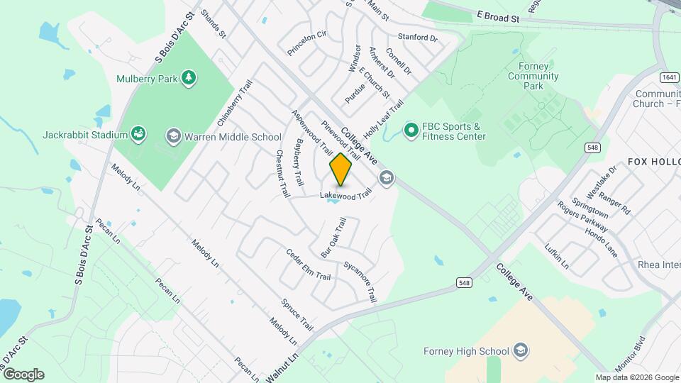 208 Lakewood Trail Mapa y Detalles de la Ubicación