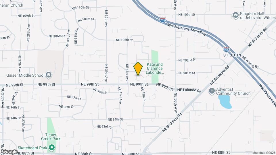 10001 NE 44th Ct Map and Location Details