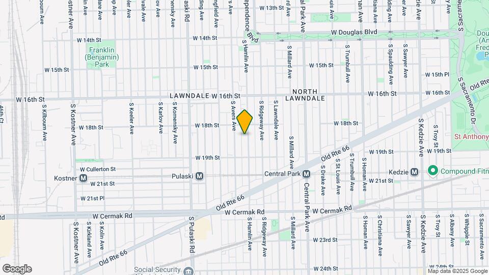 1826 S Hamlin Ave Mapa y Detalles de la Ubicación
