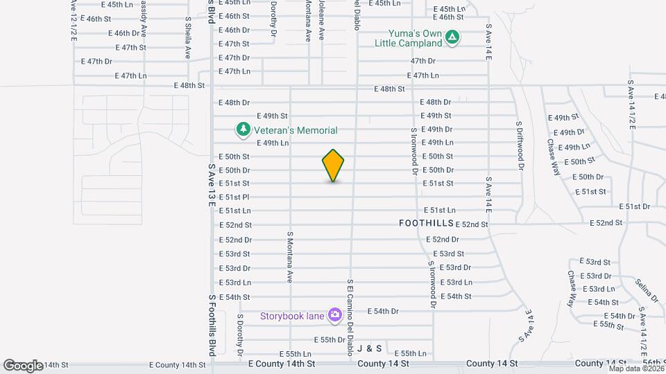 13459 E 51st St Map and Location Details