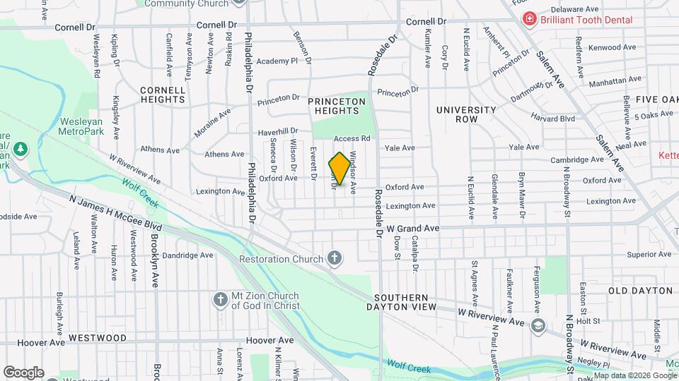 1124 Vernon Dr Map and Location Details