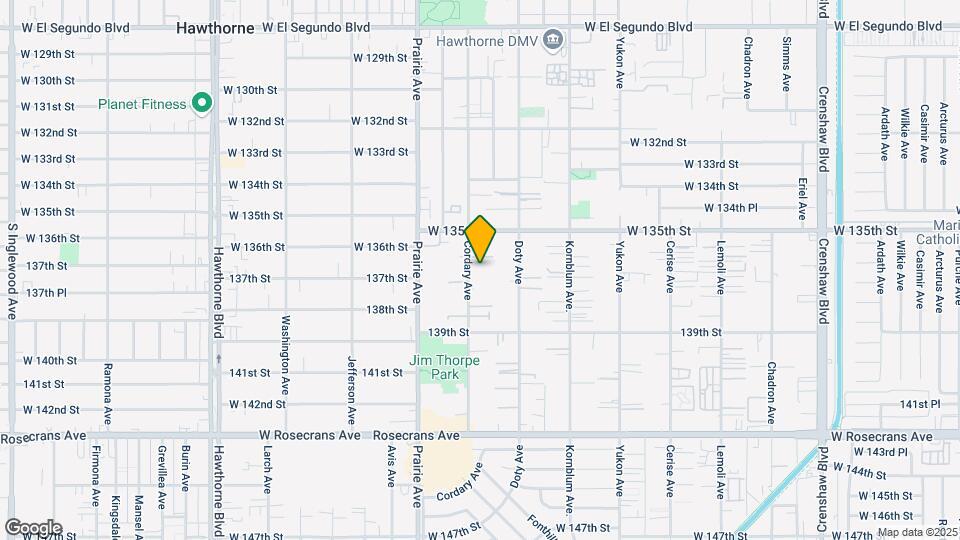 13610 Cordary Ave Map and Location Details