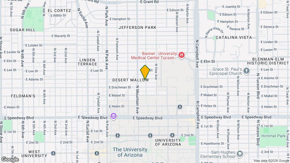 1336 E Adams St Map and Location Details