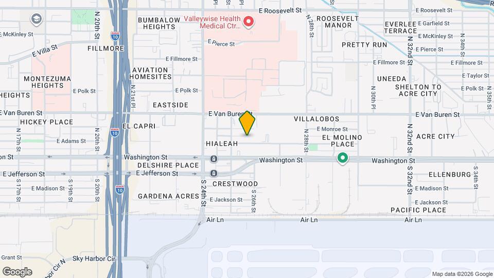 2532 E Adams St Mapa y Detalles de la Ubicación