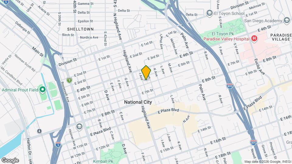 917 E 6th St Map and Location Details