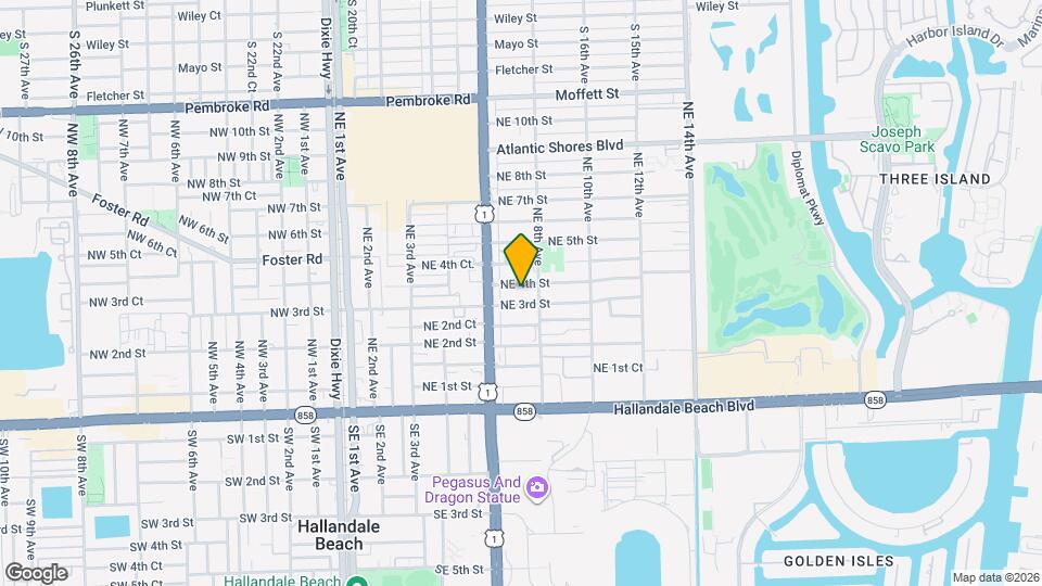 708 NE 4th St Map and Location Details