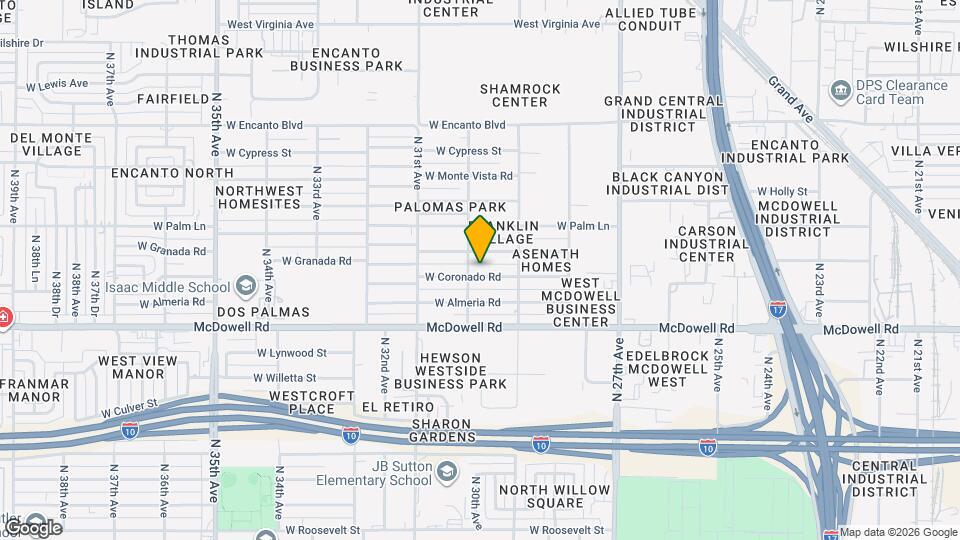 2938 W Coronado Rd Mapa y Detalles de la Ubicación