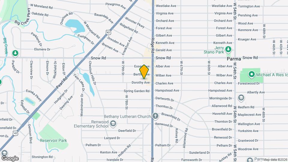 7414 Dorothy Ave Map and Location Details