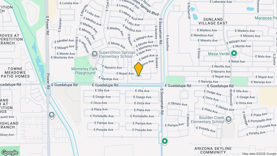 7442 E Naranja Ave Mapa y Detalles de la Ubicación