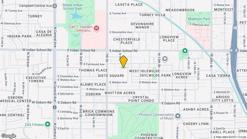 3829 N 9th St Map and Location Details