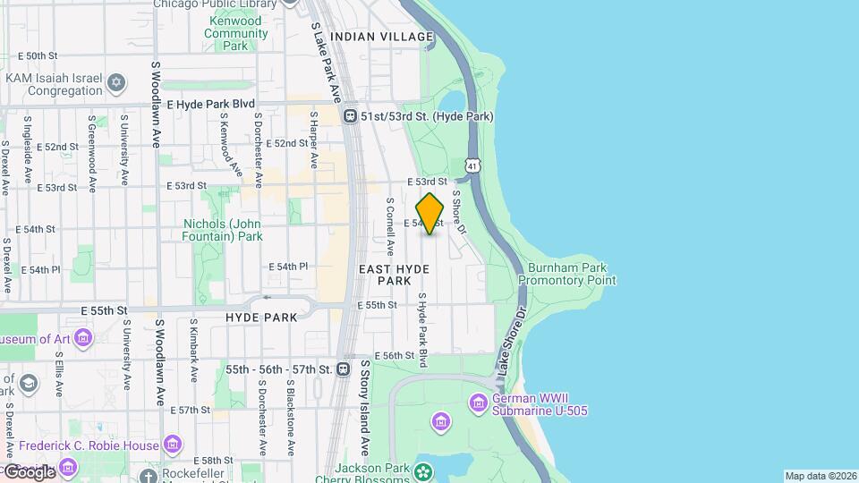 5419 S Hyde Park Blvd Map and Location Details