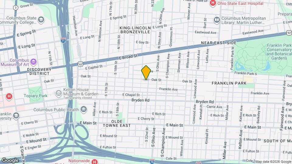 1053 Oak St Map and Location Details