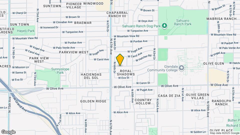 6601 W Sunnyslope Ln Mapa y Detalles de la Ubicación