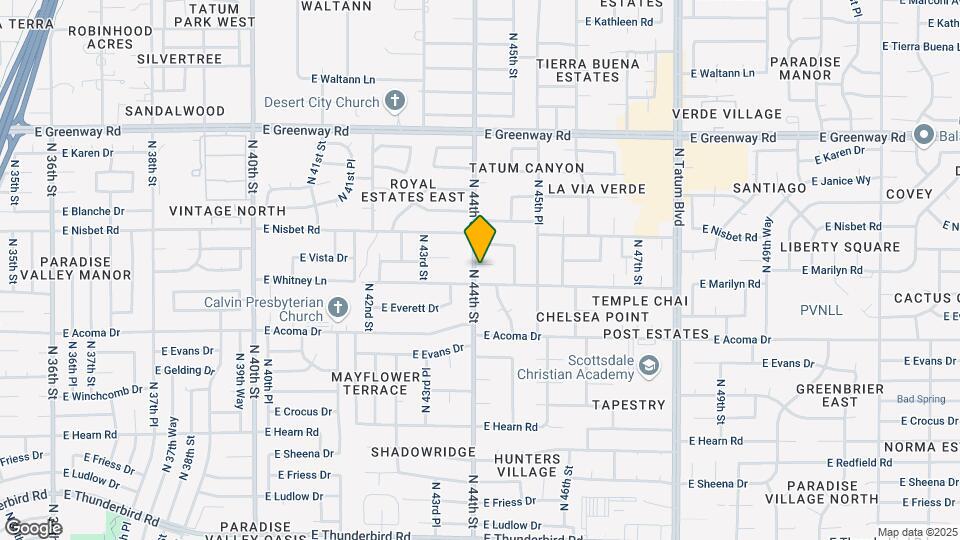 4401 E Vista Dr Map and Location Details