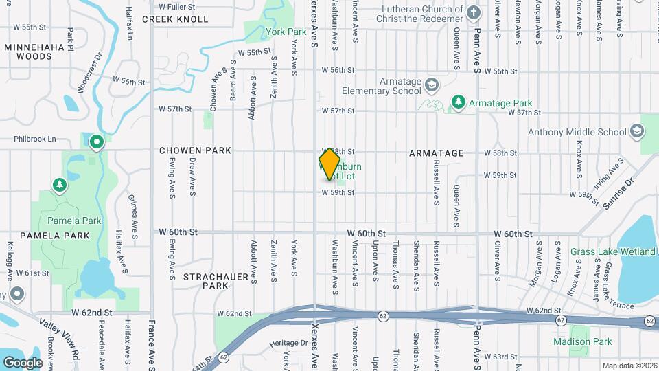 5848 Washburn Ave S Map and Location Details