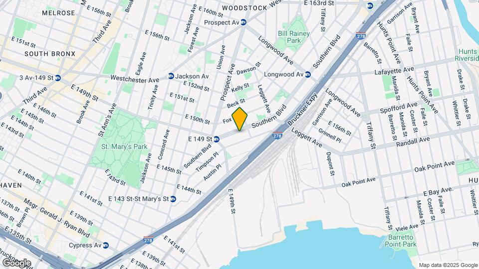 582-586 Southern Blvd Mapa y Detalles de la Ubicación