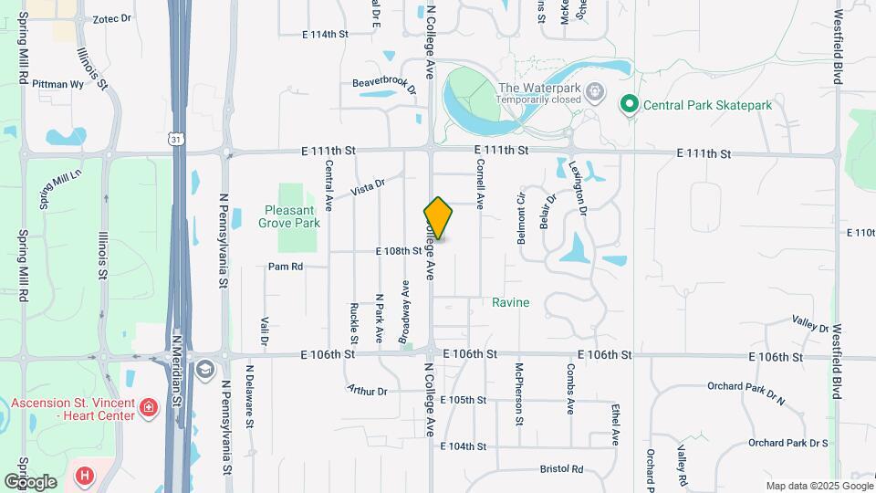 10903 N College Ave, Unit A Map and Location Details