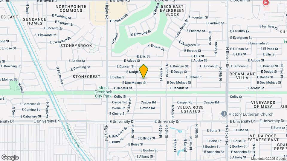 5422 E Des Moines St Mapa y Detalles de la Ubicación