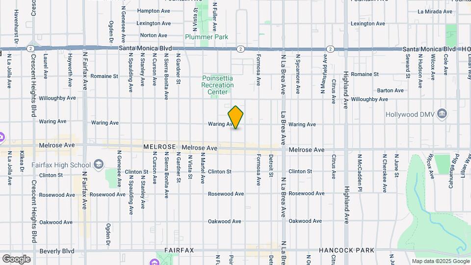 736 N Poinsettia Pl Mapa y Detalles de la Ubicación