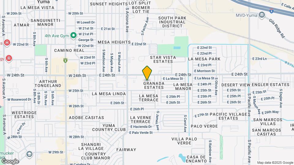 728 E 24th Pl Map and Location Details