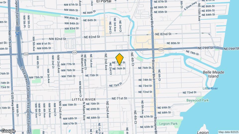 7601 NE 3rd Ct Map and Location Details